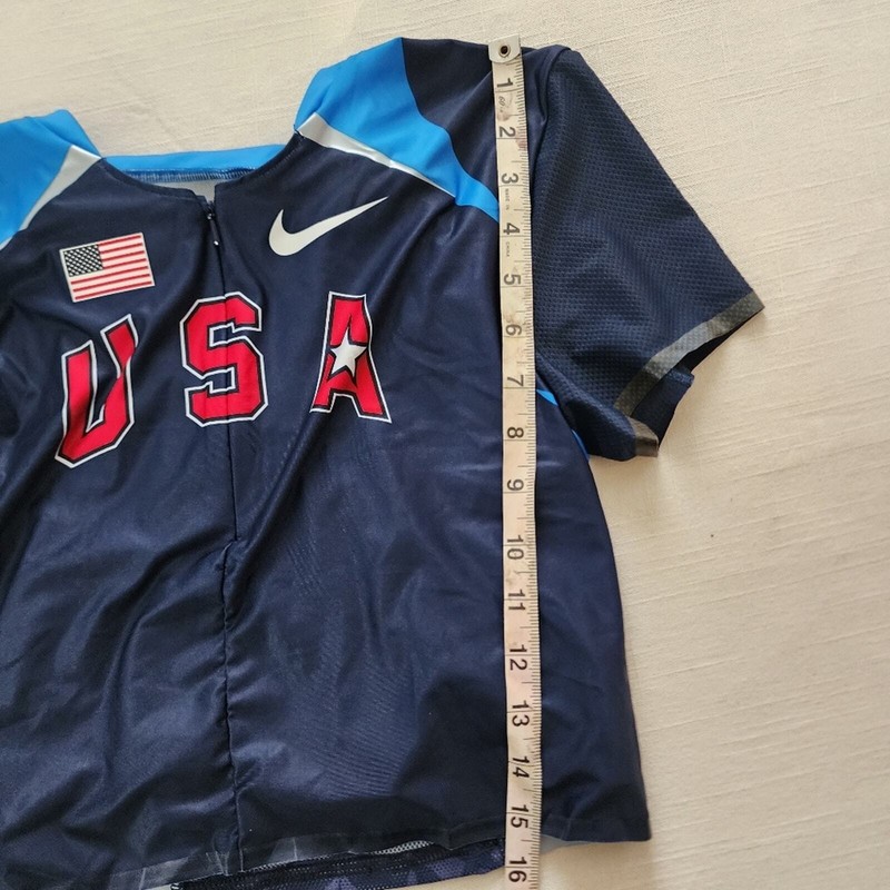 US Olympics speedsuit Nike running bodysuit shirt XL gallery