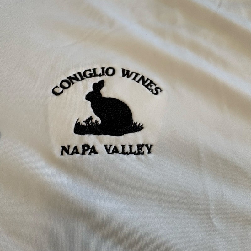 FootJoy Men's White Lisle Polo Shirt Napa Valley Coniglio Wines Size XXL Golf gallery