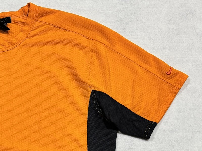 Nike Sphere Activewear Pullover Short Sleeve Thermal Knit Shirt Mens L Orange gallery