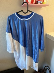 Vintage Dodger Size Large Blue and White Jersey Shirt