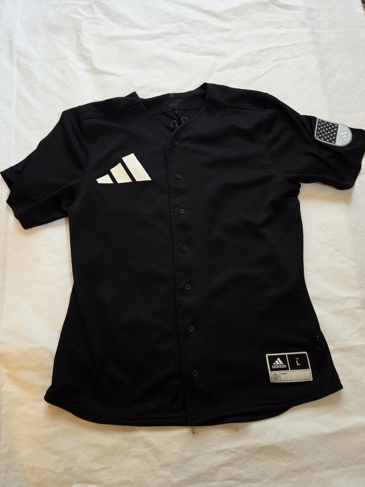 Adidas x Daniel Patrick Baseball Jersey Mens Large Black Mesh Button Front...