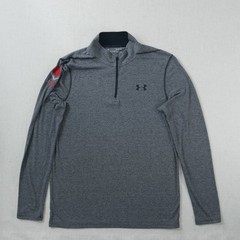 Under Armour Threadborne 1/4 Zip Pullover Mens Small Gray HeatGear Long Sleeve