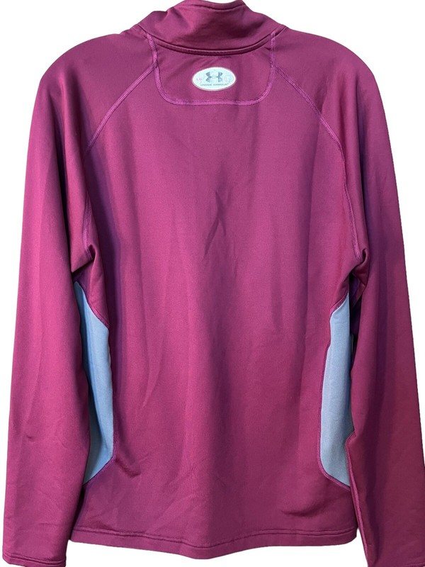 Under Armour Pullover Adult Large Maroon Gray 1/4 Zip Mock Neck Athleisure Gym gallery