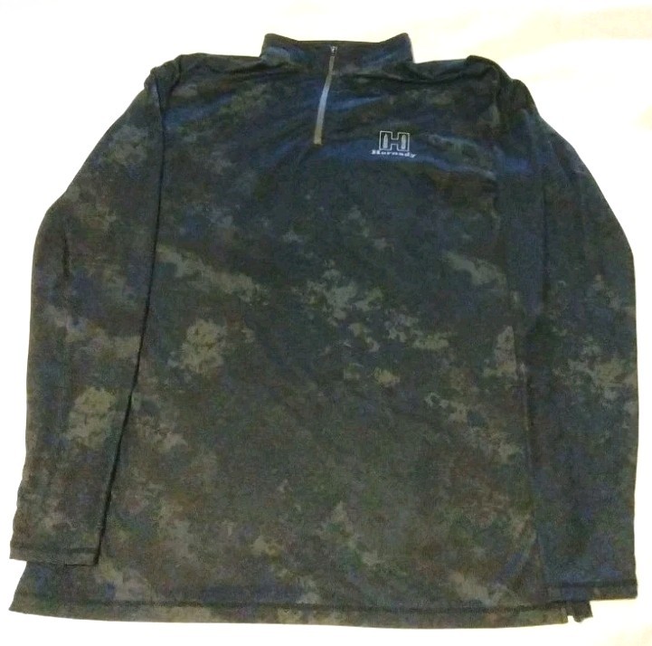 Hornady Performance Ammo Men's Shade 1/4 Zip in Black Camo Large Shirt