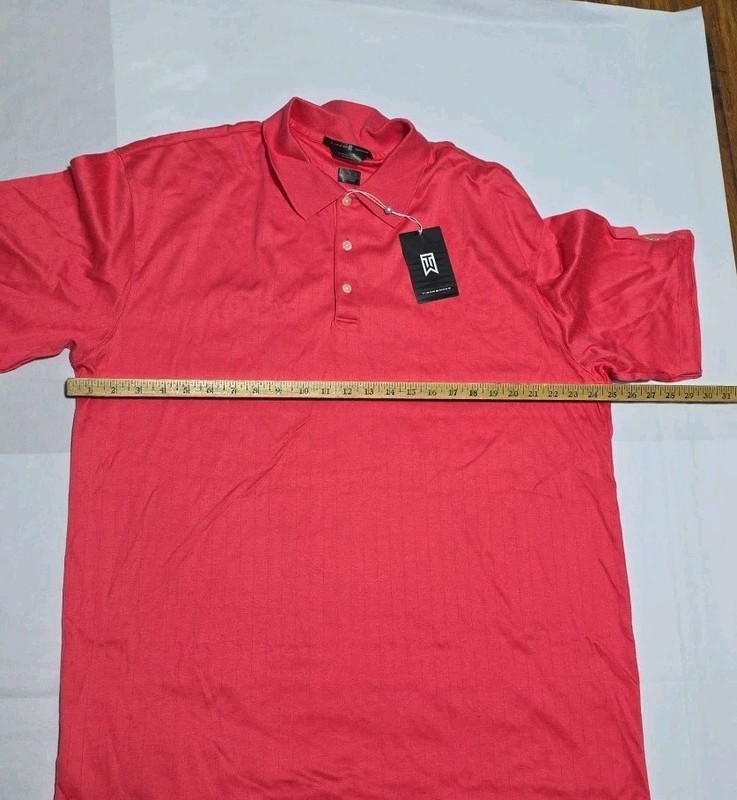 Vintage TIGER WOODS POLO SZ XL Golf Nike 2005 US OPEN TW CORAL 192174 gallery