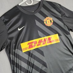 Nike Manchester United Training Shirt DHL Graphic Polyester Black Mens Large L