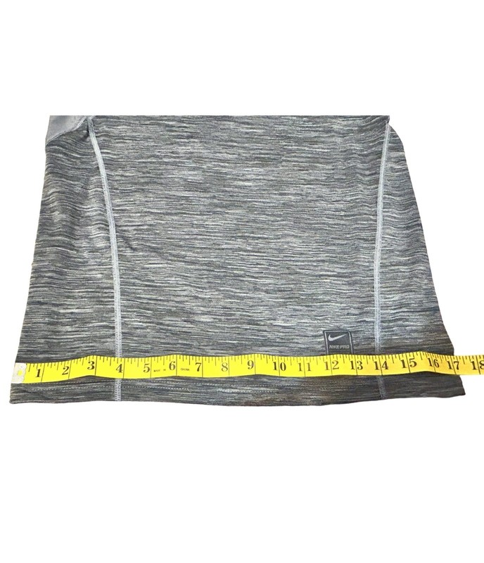 NIKE Pro Men's Size-M TALL Short Sleeve DRI-FIT TIGHT FIT Swoosh Logo Gray gallery