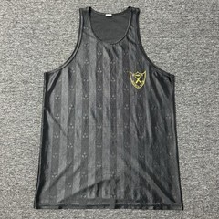 Vintage 90s Mesh Black Wembley Sports Club Soccer Tank Top Jersey – Size L