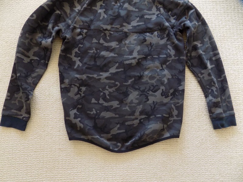 MENS M MEDIUM NIKE TECH FLEECE WINDRUNNER HOODIE JACKET BLACK CAMO 694004 233 gallery