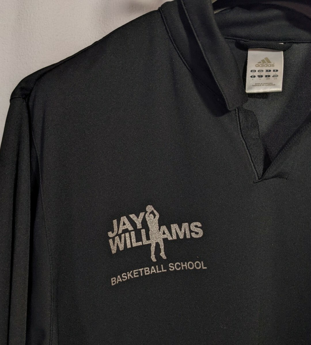Adidas ClimaLite Black Polo Shirt Jay Williams Basketball School Duke ESPN L NBA gallery