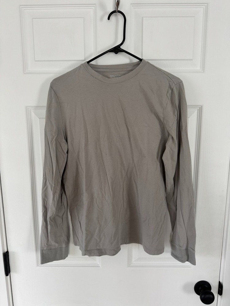 Stoic Backcountry Long Sleeve Shirt, Cotton, Gray, Men's Small