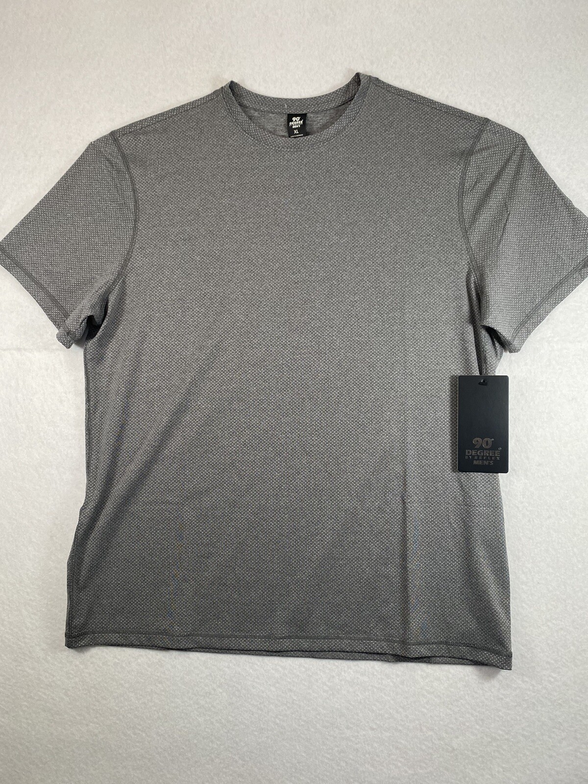 NWT 90 Degree By Reflex Men's Athletic Gray Spotted Short Sleeve T-Shirt Size XL gallery