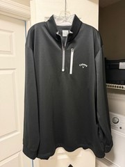 Brand New Callaway Black 1/4 Zip Pullover Golf Sweater Sweatshirt Size 2XL XXL