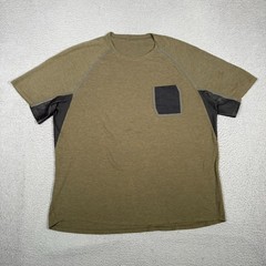 Lululemon Shirt Mens 2XL Green Athletic Pocket Tee Gym Workout Running Logo