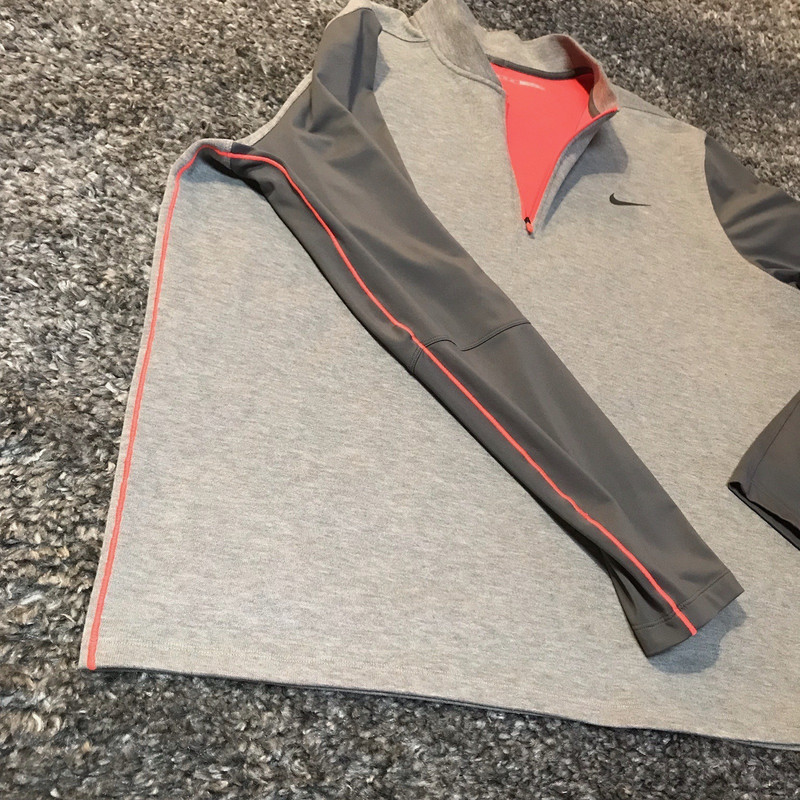 Nike Tiger Woods Collection Pullover Mens 2XL Gray 1/4 Zip Long Sleeve Golf XXL gallery