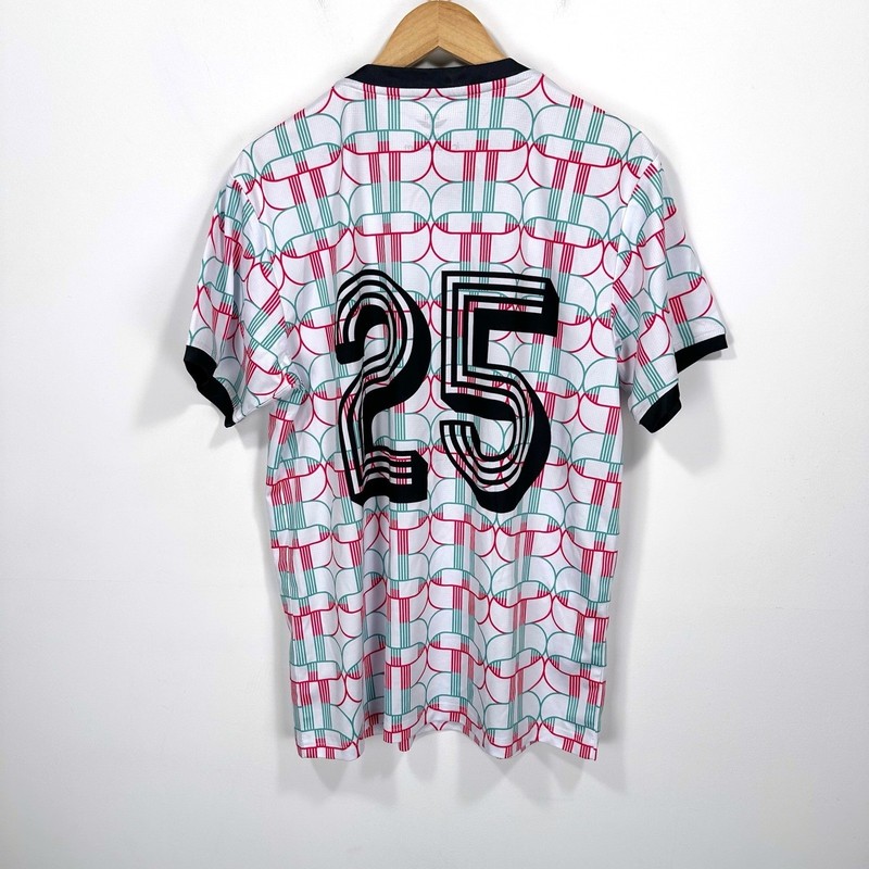 Story Brand Soccer Jersey Mens Large White Red Teal Graphic Don Miller Icarus FC gallery