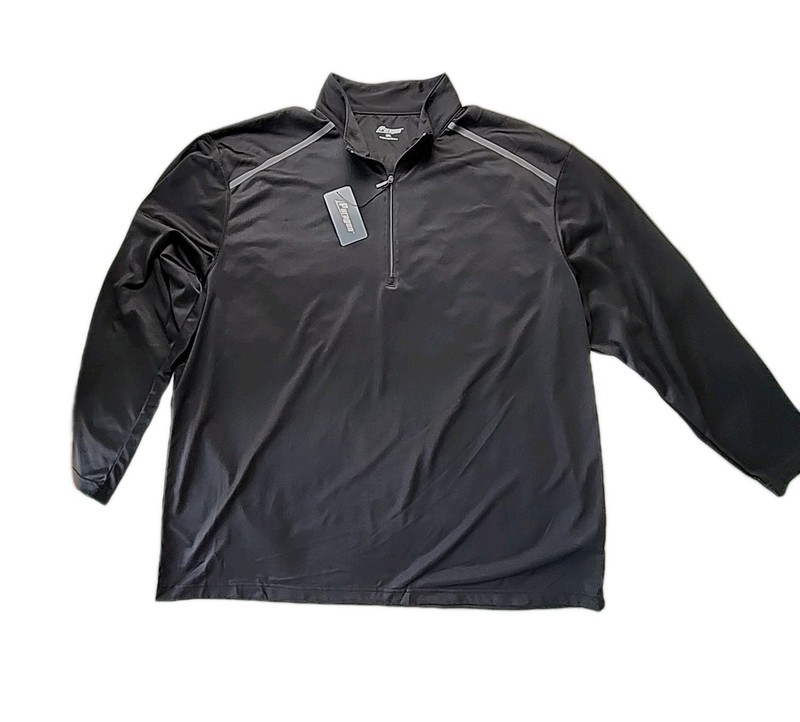 New Paragon Performance 1/4-Zip Golf Pullover Men's 3XL Black Moisture-Wick NWT gallery