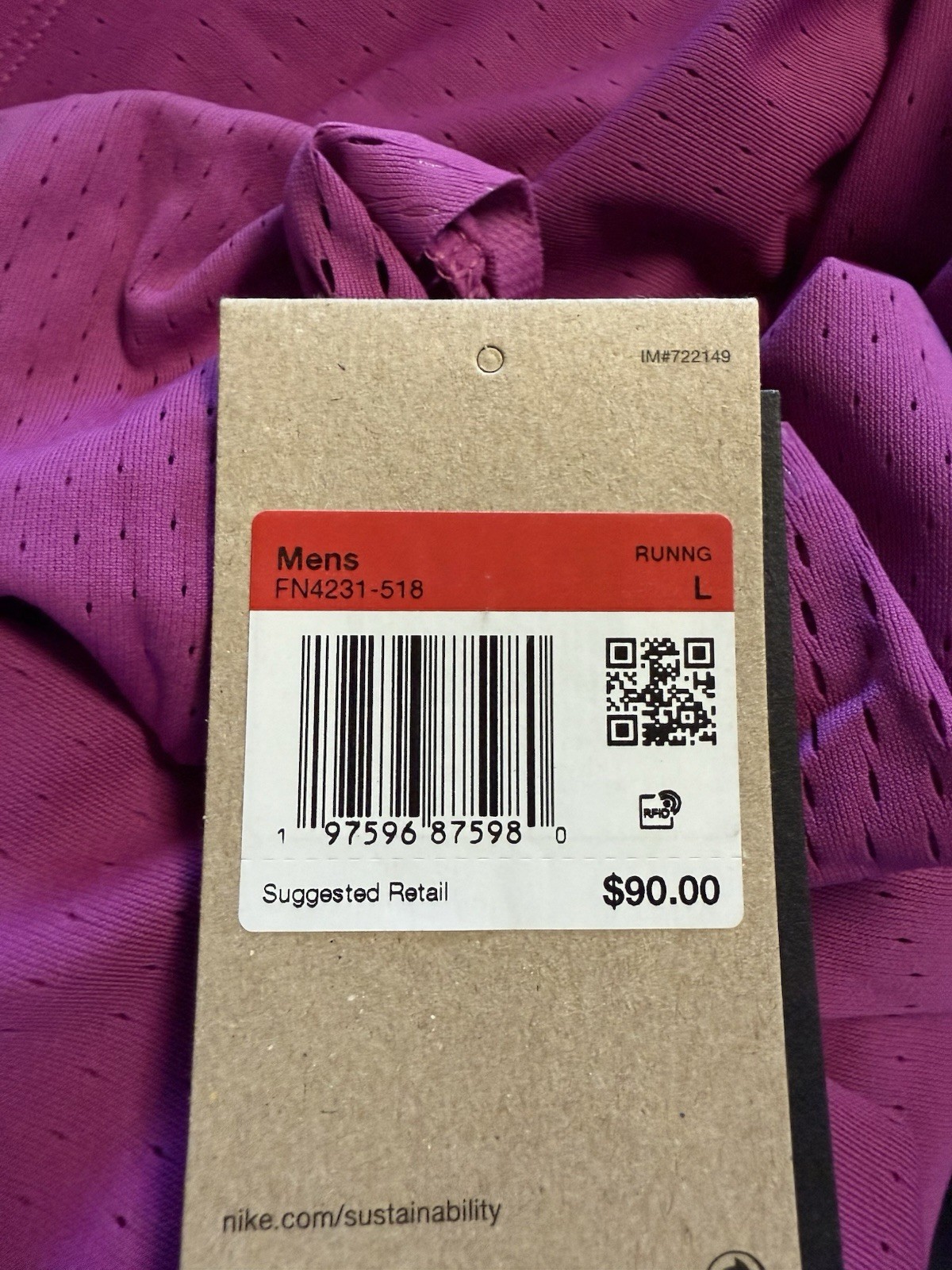 $90 Nike Aeroswift Dri-Fit ADV Running Singlet Hot Fuchsia FN4231-518 Size L gallery