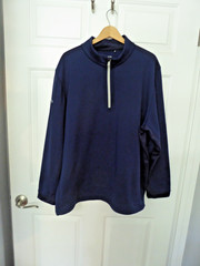 MENS CALLAWAY WEATHER SERIES LONG SLEEVE NAVY BLUE 1/4 ZIP PULLOVER SIZE 2 XL