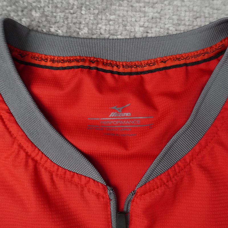 Mizuno Performance Chiefs Softball Large Red Athletic Short Sleeve 1/4 Zip Shirt gallery