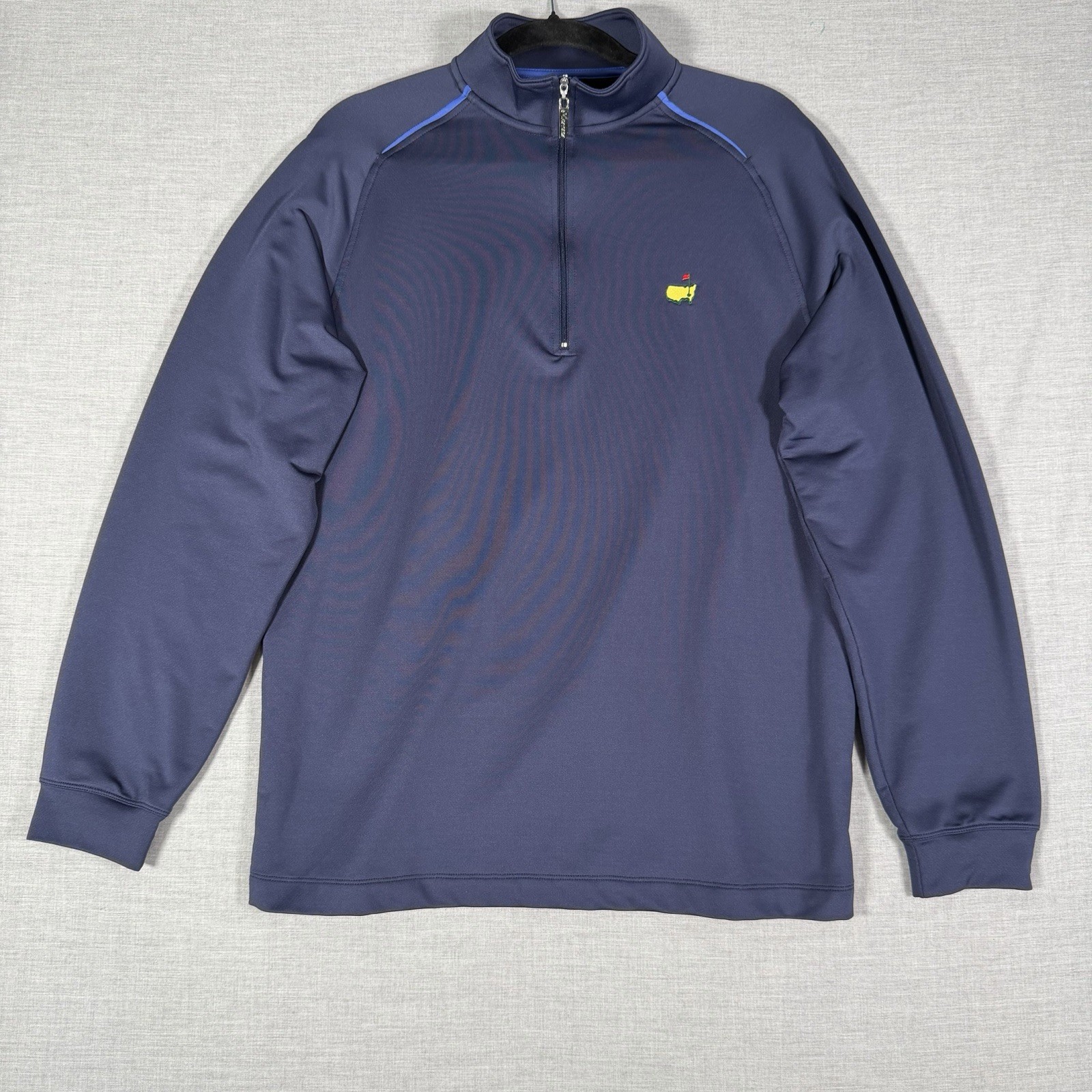 Masters Tech Golf Blue Performance 1/4 Quarter Zip Pullover Men's Medium gallery