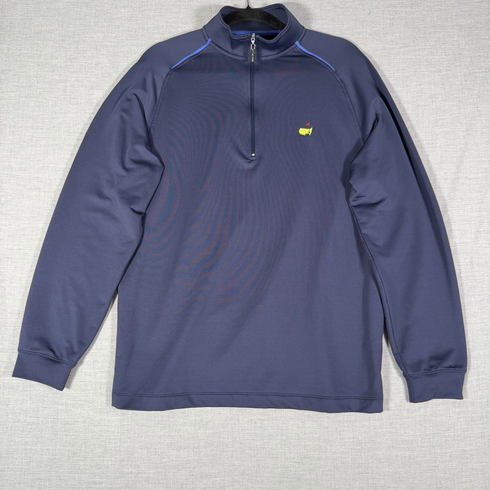 Masters Tech Golf Blue Performance 1/4 Quarter Zip Pullover Men's Medium