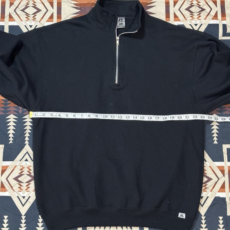 Russell Athletic Men's Dri Power Fleece Quarter Zip Sweatshirt Black Size L gallery