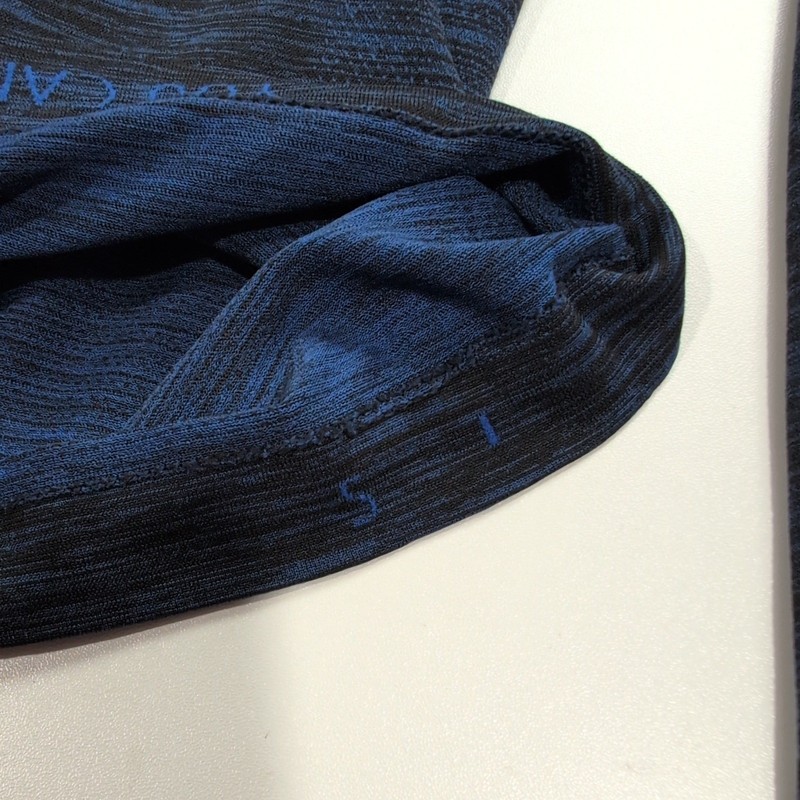 Lululemon Mens Metal Vent Tech 1/2 Zip Pullover Blue Black Space Dye Size S gallery