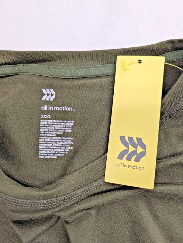 All in Motion Shirt Mens XXXL Extra Large Olive Athletic Gym Long Sleeve New gallery