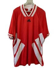 Vintage Adidas Equipment Soccer Jersey 90s Bosphorus 5 Red White Adult L #236