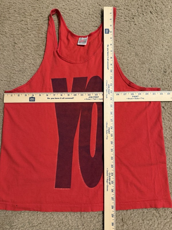 vintage 80s 90s NIKE USA Red Tall YO tank top Adult sz XL made in USA grey tag gallery