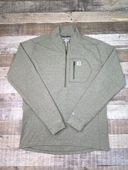 Carhartt Force 1/2 Zip Pullover Moss Green Men’s M Stretch Rugged Workwear Top