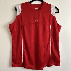 Nike Fit Dry XL 16 – 18 Logo Fitted Sleeveless Gym Sports Red Shirt