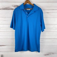 PGA Tour Men’s Blue Short Sleeve Golf Polo Airflux Size Medium