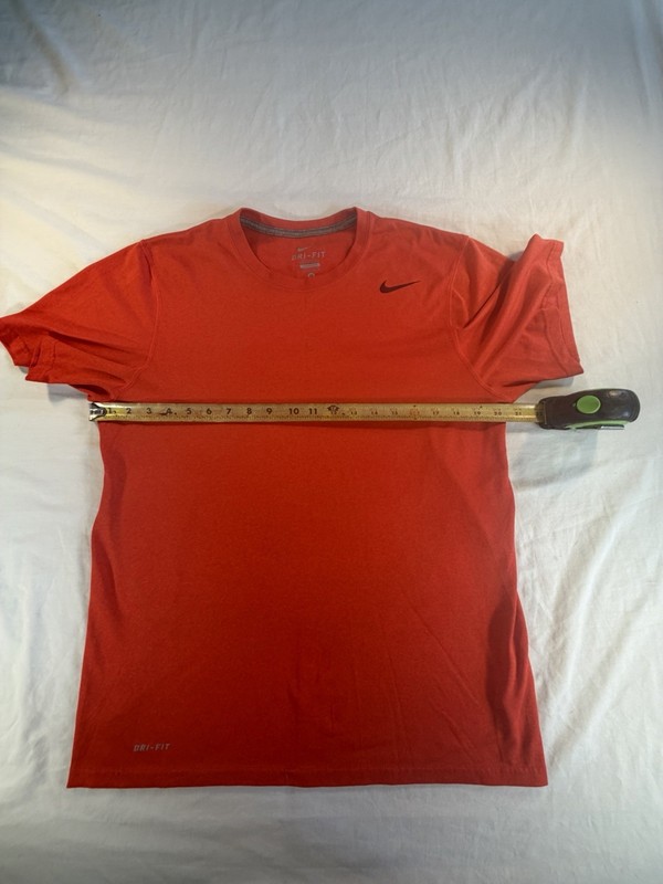 Nike Mens Athletic Tee M Red Dri-Fit Short Sleeve Sporty T-Shirt gallery