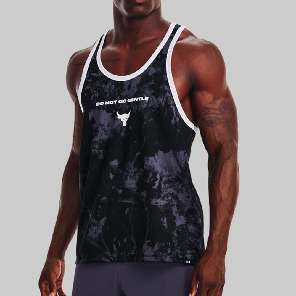 Under Armour Men's Project Rock Mesh Printed Tank Top 1373575-002 NWT Small gallery