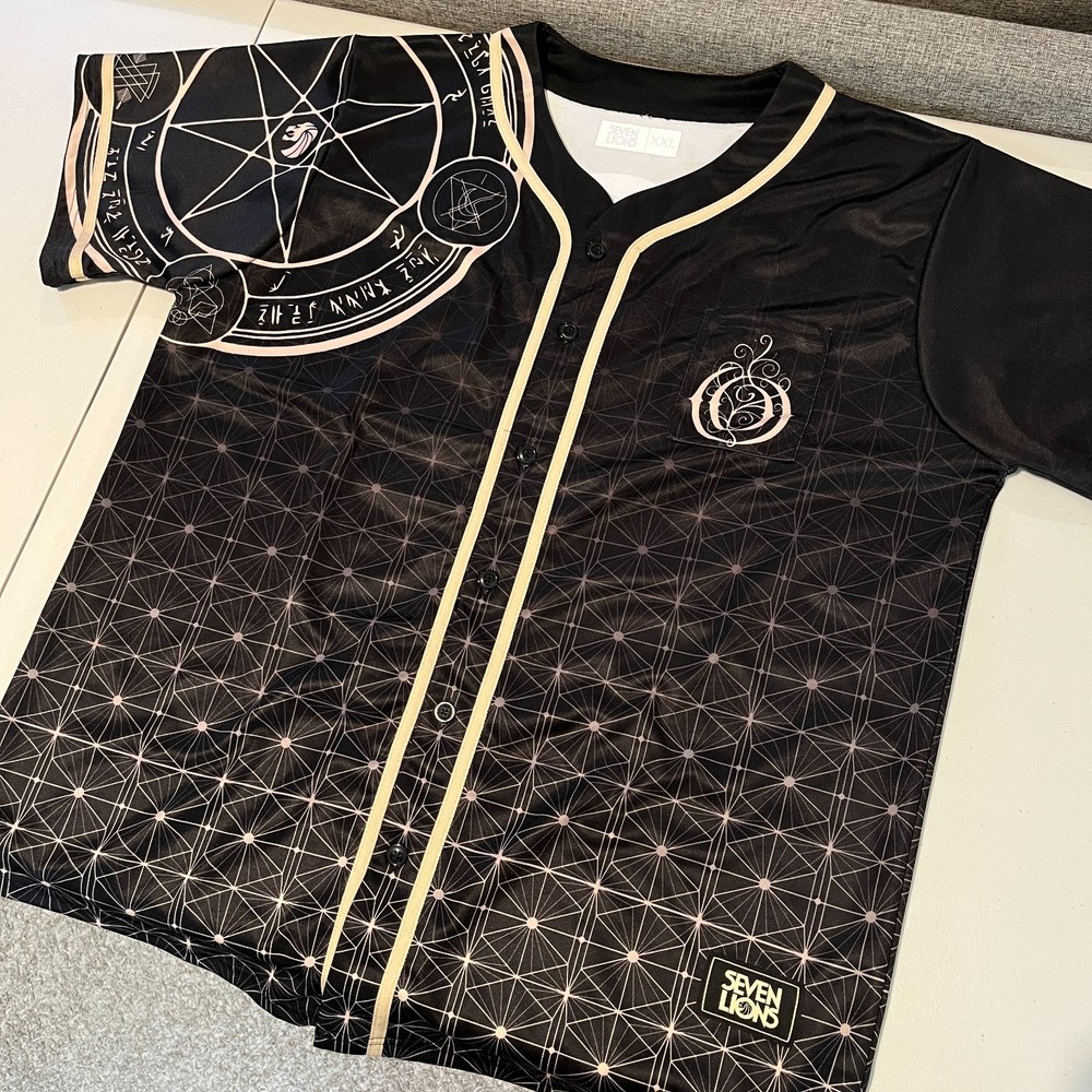 Seven Lions x Ophelia Records Baseball Jersey Mens 2XL EDM Festival Short Sleeve