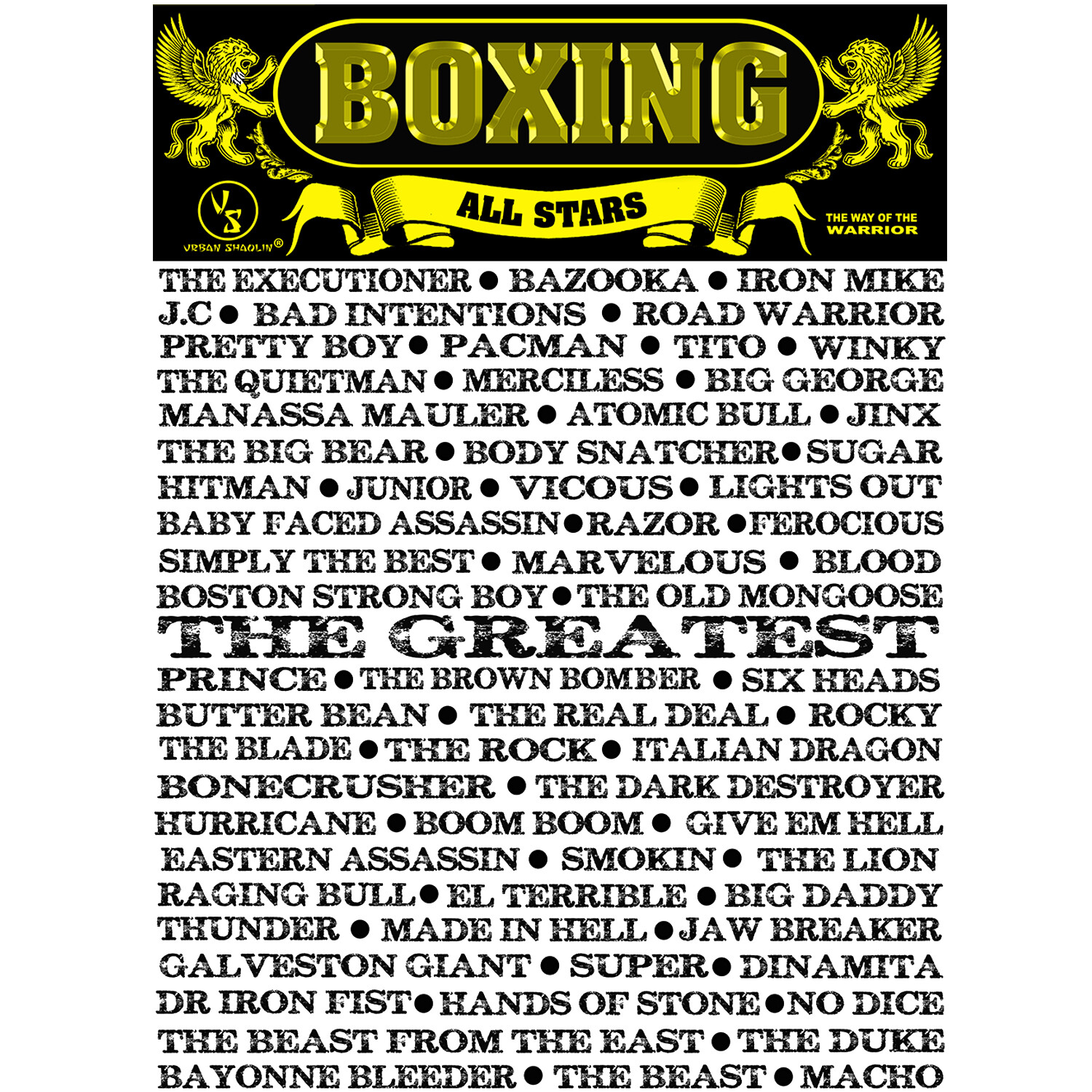 Boxing All Stars Nickname T-Shirt, Regular Fit, White gallery