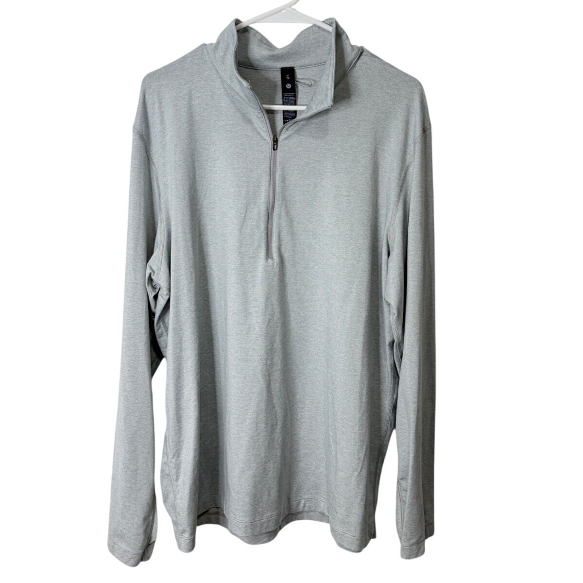 Lululemon Mens XL Soft Jersey 1/2 Zip Pullover Shirt Stretch Gray LM3ES1S gallery