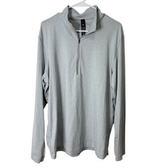 Lululemon Mens XL Soft Jersey 1/2 Zip Pullover Shirt Stretch Gray LM3ES1S