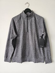 NWT LULULEMON BLK/WHT Grey Engineered Warmth Half Zip Top Men’s XL