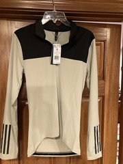 Adidas The Gravel Cycling Long Sleeve Jersey Mens Sz S Putty Gray IP2699 $150