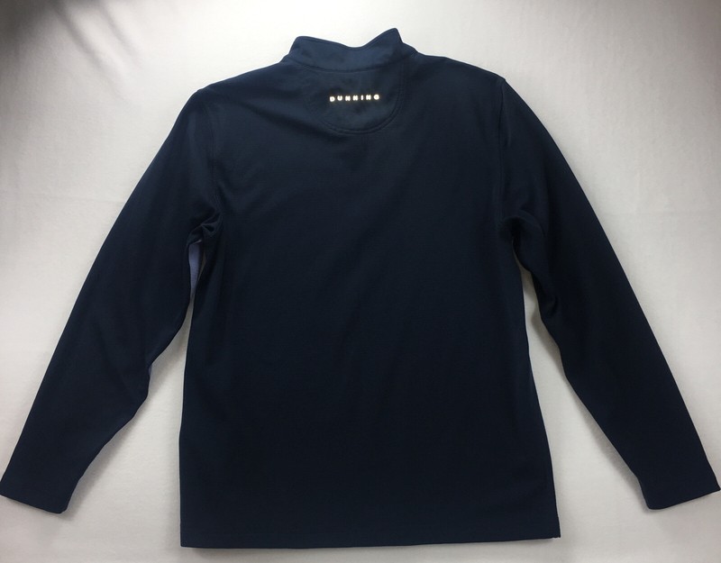Dunning Golf Pullover 1/4 Zip Long Sleeve Blue Polyester Light Weight Men’s LG. gallery