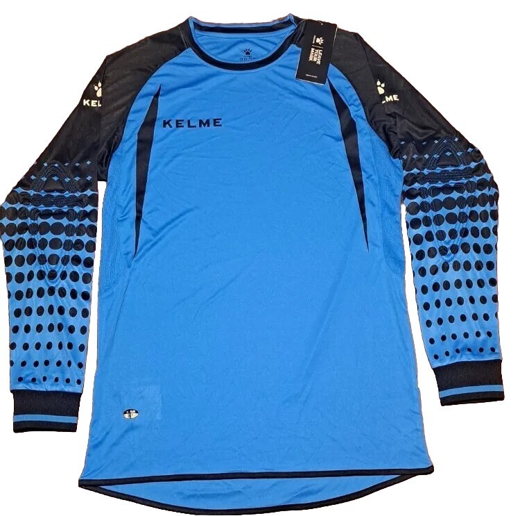 New Blue Kelme Team Long Sleeve Soccer Goal Keeper Jersey Shirt Size US 14
