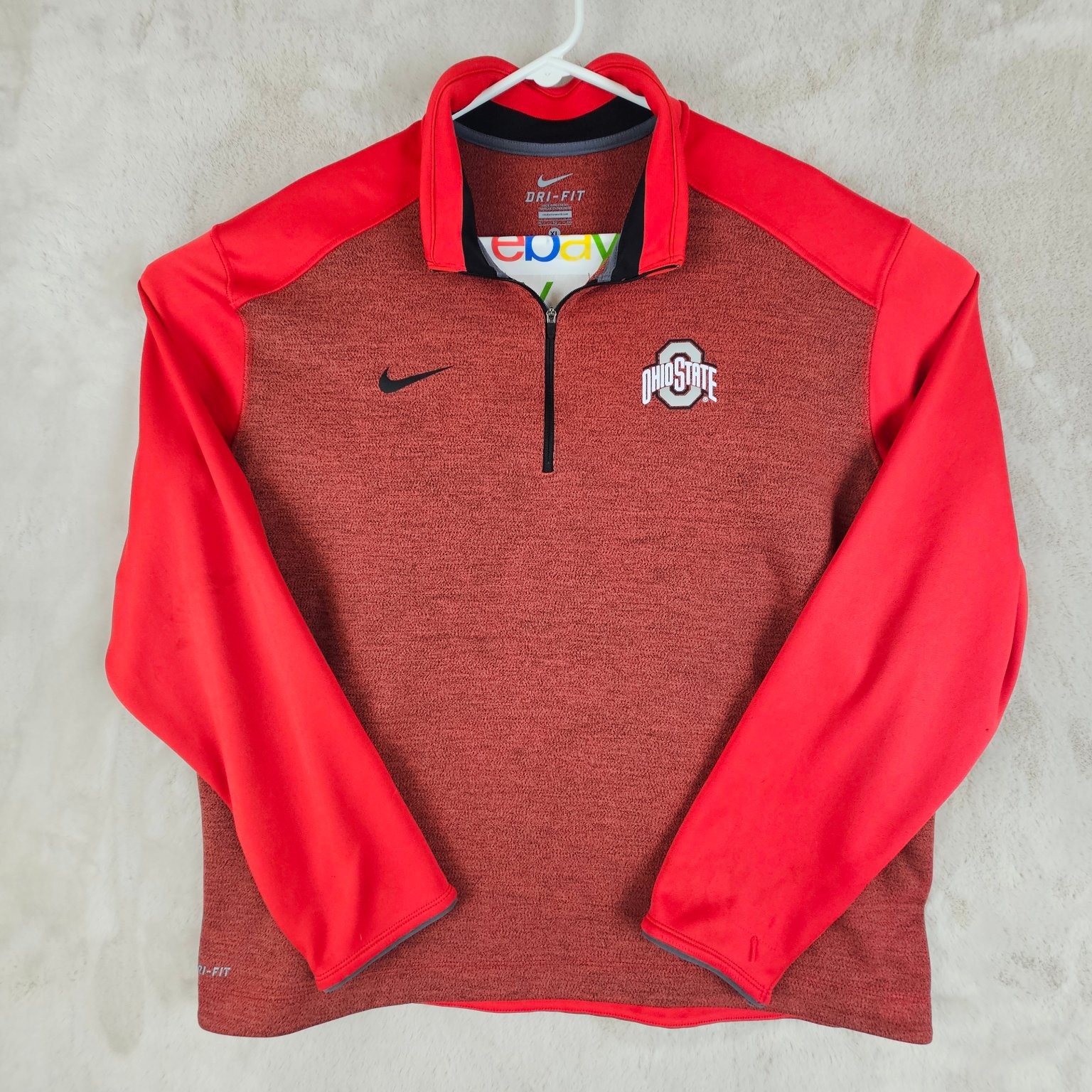 Nike Men's Red XL Ohio State Dri-Fit Polyester Quarter Zip gallery
