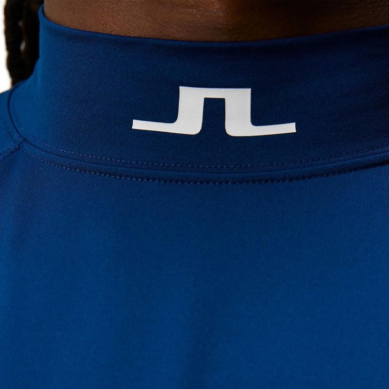 J.Lindeberg Men Aello Soft Compression Top Golf Baselayer Estate Blue - SS24 gallery