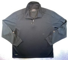 Izod Pullover XL Mens PerformX CoolFx Black 1/4 Zip Long Sleeve Dri Fit Shirt