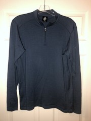 Kuhl Outdoors Blue and Gray Long Sleeve Thumbholes 1/4 Zip Top Men’s Small
