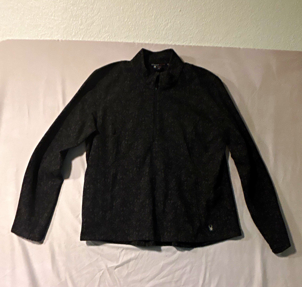 Spyder Spyder Active Men’s Black 1/4 Zip Mock Neck Polyester Logo Pullover XXL