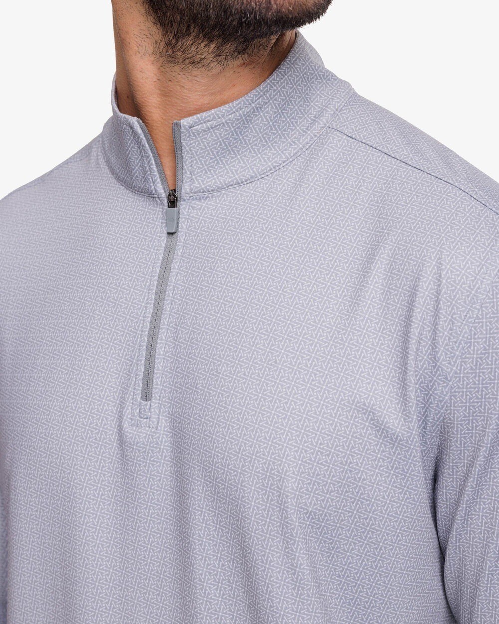 Southern Tide Men’s Pine Ridge Cruiser Quarter Zip Pullover - Steel Grey - 2XL gallery
